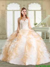 Summer Hot Sale Multi Color Sweet 16 Gowns with Paillette and Ruffles