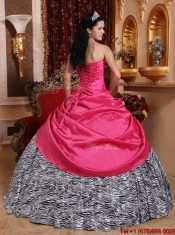 2016 Elegant Ball Gown Hot Pink Quinceanera Gowns with Beading