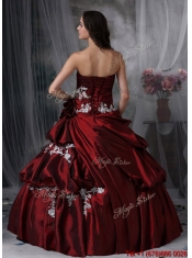 Elegant Ball Gown Strapless Appliques Quinceanera Dresses