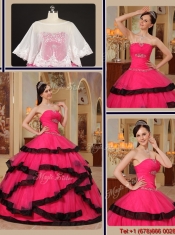 Modest Ball Gown Strapless Quinceanera Gowns with Beading