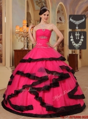 Perfect Appliques Quinceanera Dresses in Red and Black