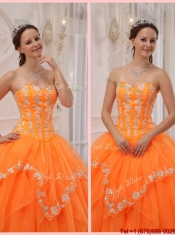 Perfect Ball Gown Appliques and Beading Sweet 15 Dresses for 2016