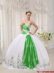 Perfect Ball Gown Sweetheart Quinceanera Dresses with Embroidery