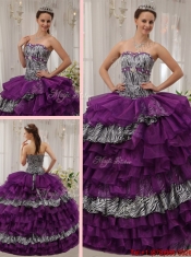Pretty New Sweetheart Beading Quinceanera Dresses in Purple