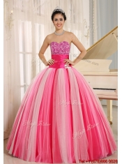 Pretty Strapless Lace Up Quincanera Dresses in Multi Color