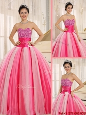 Pretty Strapless Lace Up Quincanera Dresses in Multi Color