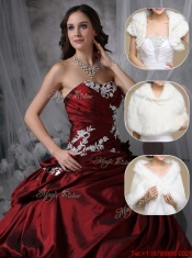 Pretty Strapless Quinceanera Dresses in Burgundy