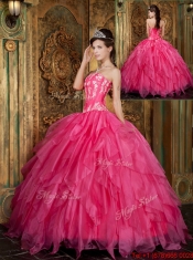 Wholesale Ball Gown Floor Length Hot Pink Quinceanera Dresses