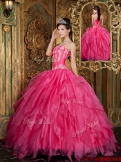 Wholesale Ball Gown Floor Length Hot Pink Quinceanera Dresses