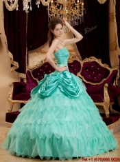 Wholesale Ball Gown Strapless Ruffles Quinceanera Dresses for 2016