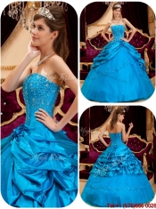 Wholesale Strapless Appliques and Beading Quinceanera Gowns