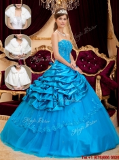 Wholesale Strapless Appliques and Beading Quinceanera Gowns