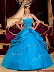 Wholesale Strapless Appliques and Beading Quinceanera Gowns
