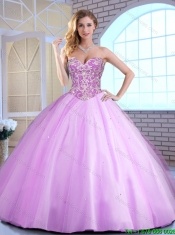 2016 Cheap Ball Gown Beading Quinceanera Gowns with Sweetheart