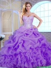 Classical Beading and Ruffles Quinceanera Gowns in Lavender