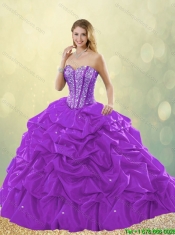 Classical Sweetheart Beading Quinceanera Dresses with Pick Ups