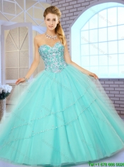 New Style Floor Length Quinceanera Gowns with Beading