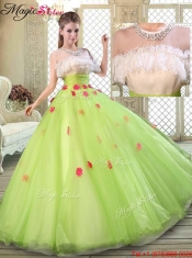 2016 Spring Beautiful Scoop Quinceanera Dresses with Ruffles
