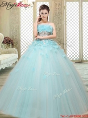 Beautiful Strapless Quinceanera Dresses with Appliques and Ruffles