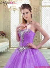 Elegant Sweetheart Brush Train Quinceanera Dresses with Beading