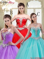 Elegant Sweetheart Brush Train Quinceanera Dresses with Beading