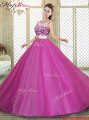 Modern Discount Quinceanera Dresses with Belt and Appliques