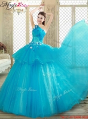 Popular One Shoulder Quinceanera Dresses with Ruffles and Appliques
