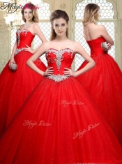 Popular Sweetheart Beading 2016 Prom Gowns with Brush Train
