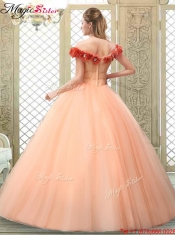 Pretty Off the Shoulder Quinceanera Dresses with Hand Made Flowers