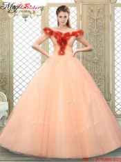 Pretty Off the Shoulder Quinceanera Dresses with Hand Made Flowers