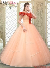 Pretty Off the Shoulder Quinceanera Dresses with Hand Made Flowers
