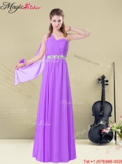 The Most Popular Empire Floor Length Prom Dresses with Ruching and Belt for 2016 Summer