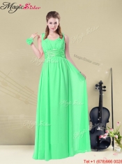 The Most Popular Empire Floor Length Prom Dresses with Ruching and Belt for 2016 Summer