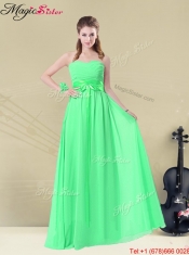 The Most Popular Empire Floor Length Prom Dresses with Ruching and Belt for 2016 Summer