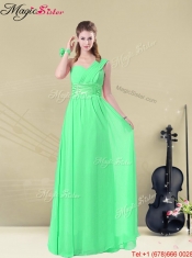 The Most Popular Empire Floor Length Prom Dresses with Ruching and Belt for 2016 Summer