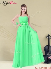 Wonderful Empire Sweetheart Prom Dresses with Ruching and Belt