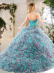 2016 Best Beading and Ruffles Quinceanera Gowns with Sweetheart