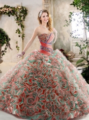 2016 Best Beading and Ruffles Quinceanera Gowns with Sweetheart