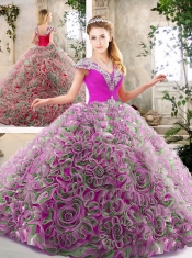 2016 Exquisite Beading and Ruffles Quinceanera Gowns in Multi Color