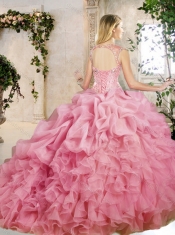2016 Hot Sale Ball Gown Sweet 16 Dresses with Appliques and Ruffles