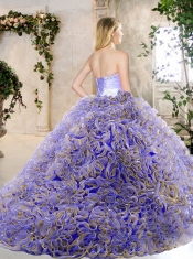 2016 Hot Sale Ruffles Lavender Sweet 16 Dresses with Beading