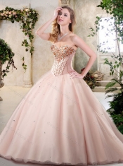2016 Latest Beading Sweetheart Quinceanera Gowns for 2016