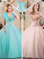 2016 Latest Beading Sweetheart Quinceanera Gowns for 2016
