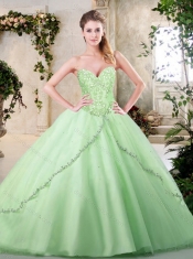 2016 New Style Sweetheart Quinceanera Dresses in Apple Green