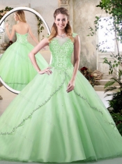 2016 New Style Sweetheart Quinceanera Dresses in Apple Green