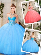 2016 New Styles Ball Gown Quinceanera Dresses with Beading