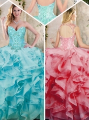 2016 New Styles Ruffles Quinceanera Dresses with Appliques