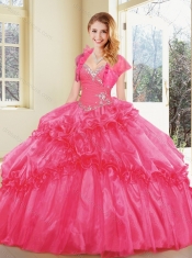 2016 New Styles Straps Quinceanera Dresses with Beading and Ruffles