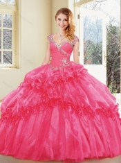 2016 New Styles Straps Quinceanera Dresses with Beading and Ruffles