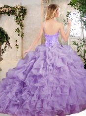 2016 New Styles Sweetheart Appliques Quinceanera Dresses with Brush Train